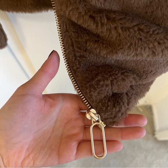 brown faux fur jacket - Picture 4 of 4